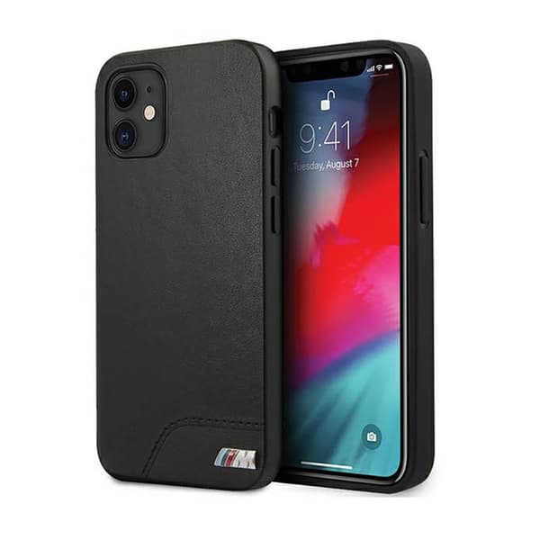 BMWSmoothPULæder-EtuitiliPhone12mini(sort)