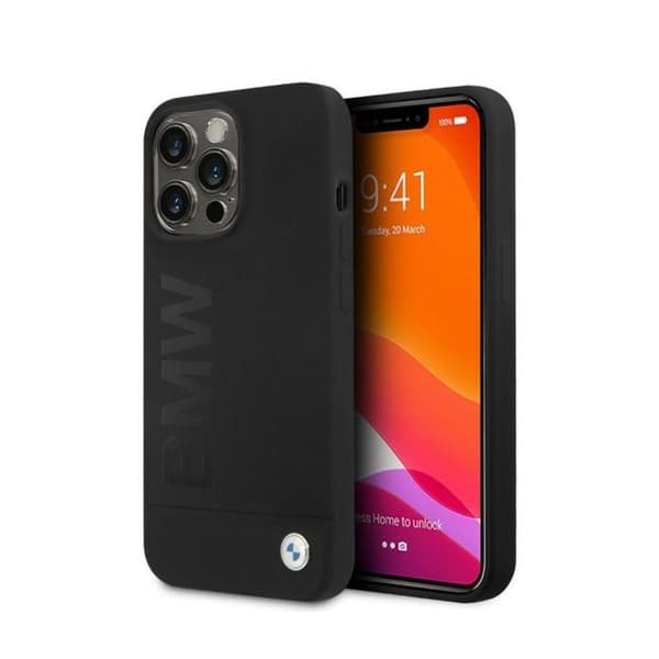 BMWSiliconeSignatureLogoMagsafe-koteloiPhone13Prolle(musta)