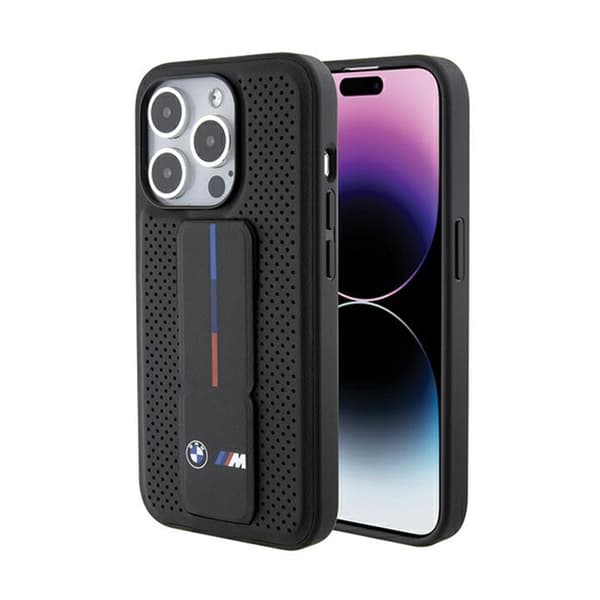 BMWGripStandSmooth&Reiitetty-KoteloiPhone15Prolle(musta)