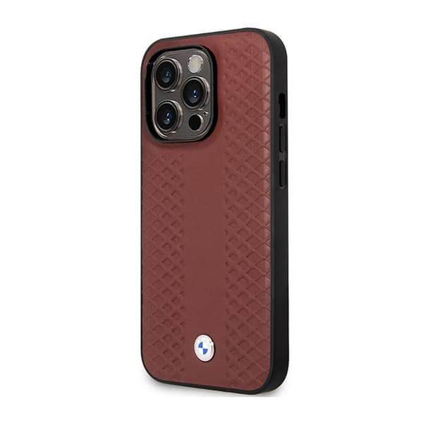 BMWLeatherDiamondPattern-koteloiPhone14Prolle(burgundi)