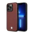 Miniatyrbillede 1 af 2: BMW Leather Diamond Pattern MagSafe - Case for iPhone 14 Pro (Burgundian)