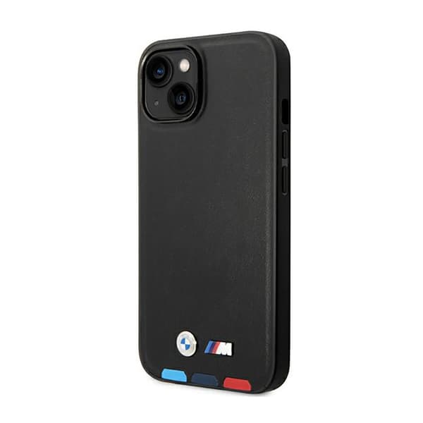 BMWLeatherHotStampTricolorMagSafe-KoteloiPhone14Plus:lle(musta)