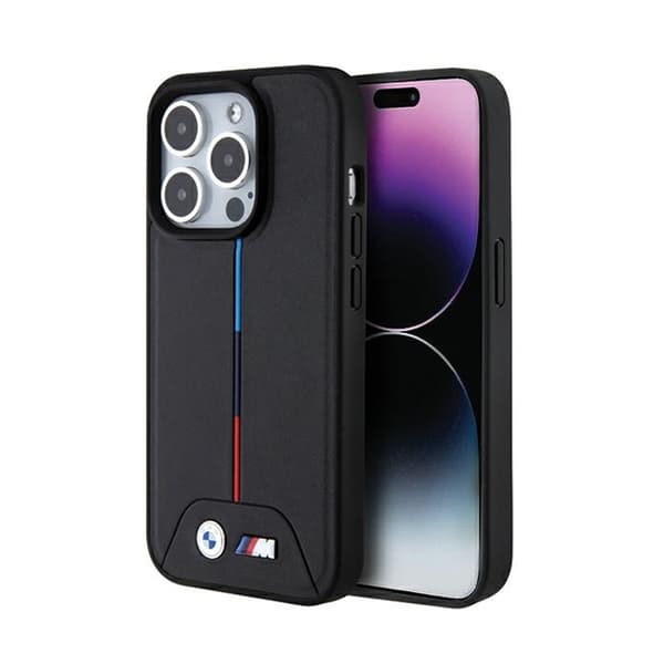 BMWQuiltedTricolorMagSafe-FodralföriPhone15Pro(svart)