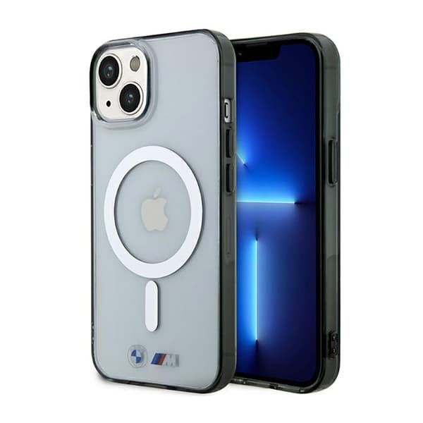 BMWSilverRingMagSafe-koteloiPhone14Plus-puhelimelle(läpinäkyvä)