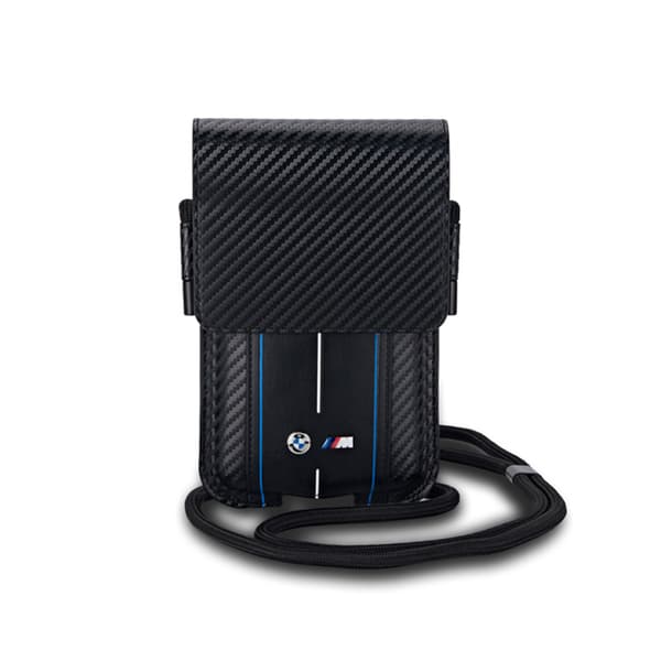 BMWCarbonBlueStripeslompakkolaukku-Puhelinkuori(musta)