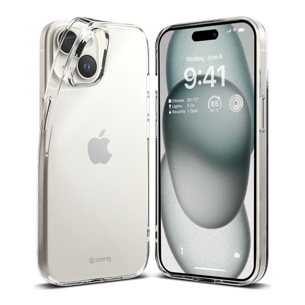 CrongCrystalSlimCover-koteloiPhone15:lle(läpinäkyvä)
