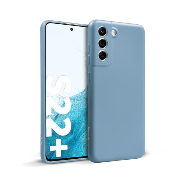 CrongColorCoverSilikoneCovertilSamsungGalaxyS22+(blå)
