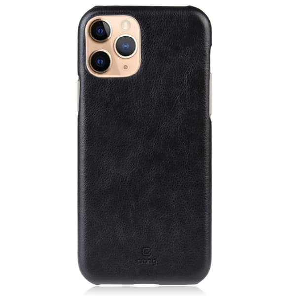 Crong Essential Cover - PU-nahkakotelo iPhone 11 Pro Maxille (musta)