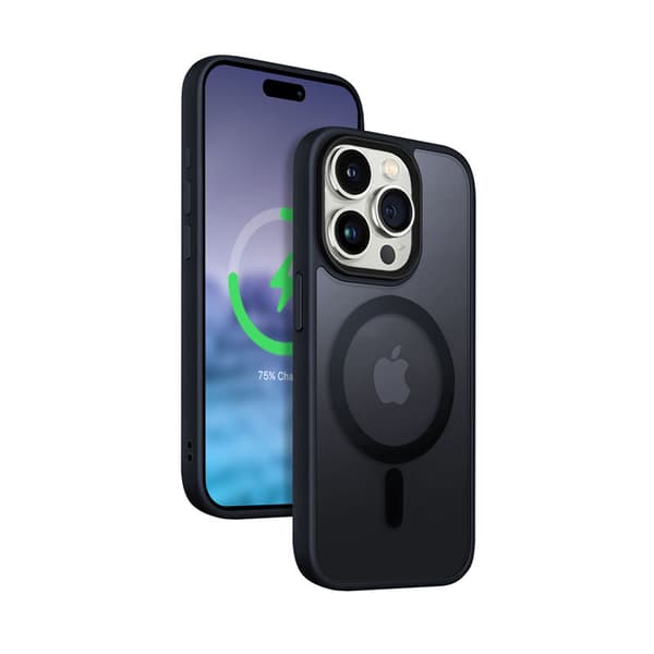 Crong Hybrid Frost MAG Cover - Case for iPhone 15 Pro Max MagSafe (Navy blue)