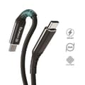 Miniatyrbillede 1 af 2: Crong Armor Link - USB-C to USB-C 60W 3A Braided cable Power Delivery Fast Charging 25cm (Black)