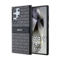 Miniatyrbillede 1 af 2: DKNY Leather Mono Stripe & Metal Logo - Samsung Galaxy S24 Ultra Case (black)