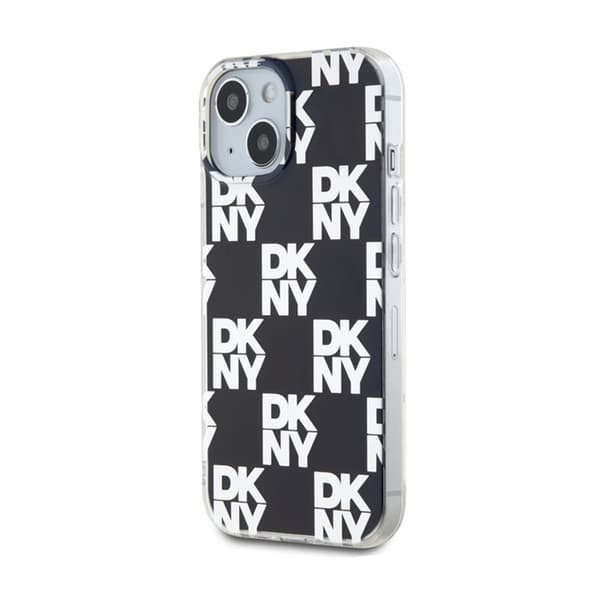 DKNY IML Checkered Mono Pattern - Case for iPhone 15 Plus / 14 Plus (Black)
