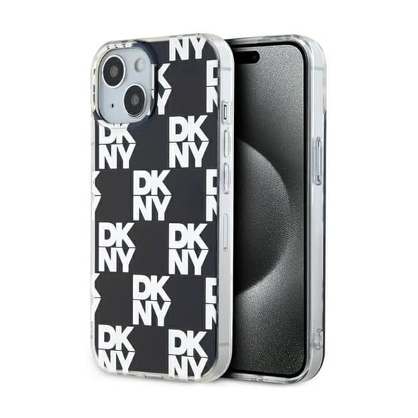 DKNY IML Checkered Mono Pattern - Case for iPhone 15 Plus / 14 Plus (Black)