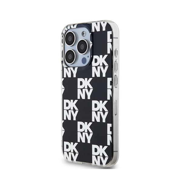 DKNY IML Checkered Mono Pattern - Case for iPhone 15 Pro Max (Black)