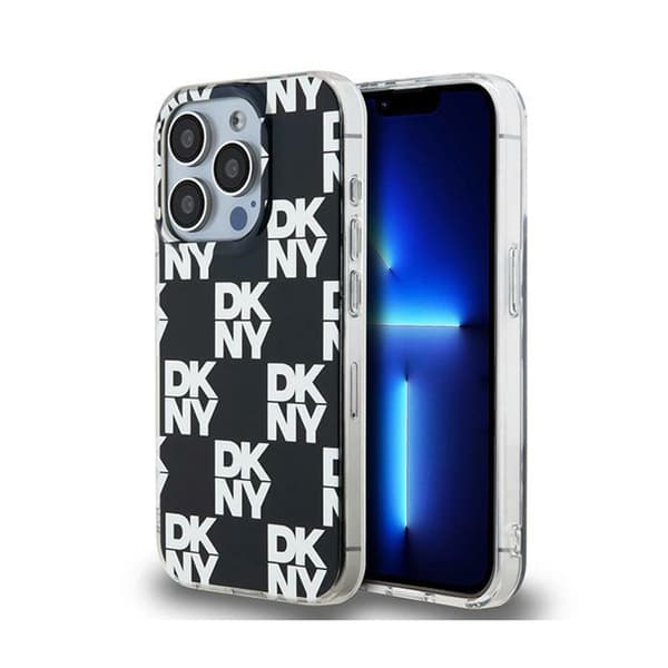 DKNY IML Checkered Mono Pattern - Case for iPhone 15 Pro Max (Black)