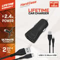 Miniatyrbillede 2 af 2: Energizer HardCase - Car charger 2x USB-A 2.4A + USB-C & Micro USB cable (Black)