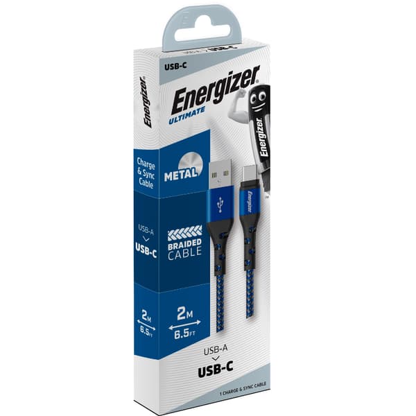 EnergizerUltimate-USB-AtilUSB-Ctilslutningskabel2m(blå)