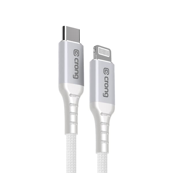 Crong Armor Link - USB-C to Lightning Fast Charging MFi Cable 150cm (white)