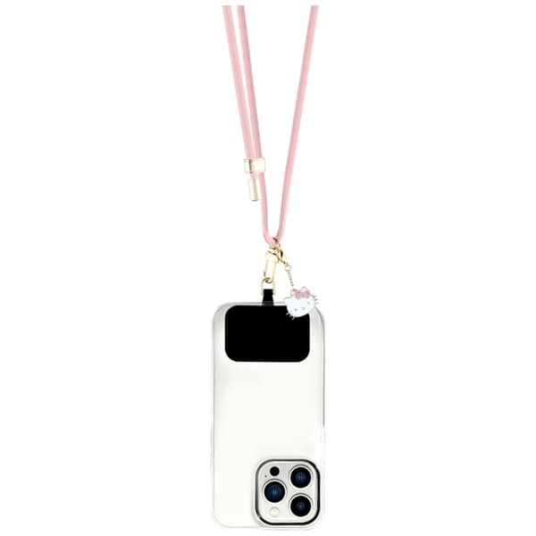 HelloKittyPatch&KittyHeadCharm-UniversalPhoneStrap/Lanyard(Pink)
