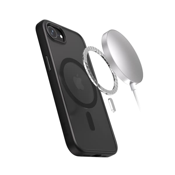 Crong Hybrid Frost MAG Cover - Case for iPhone 16e MagSafe (black)