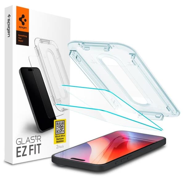 SZKŁOHARTOWANESPIGENGLAS.TR”EZFIT”2-PACKIPHONE16PROMAXCLEAR