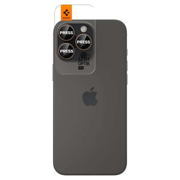 Spigen Optik Pro GLAS.TR EZ Fit Camera Protector 2-Pack - Lens Protector for iPhone 16 Pro / 16 Pro Max (2 pcs) (Desert Titanium)