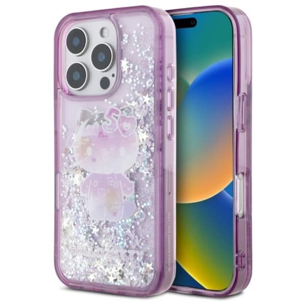 Hello Kitty Liquid Glitter 50TH Anniversary Party - Case for iPhone 16 Pro Max (purple)