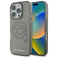 Miniatyrbillede 1 af 2: Karl Lagerfeld IML Rhinestones Karl Head - Case for iPhone 16 Pro Max (black)