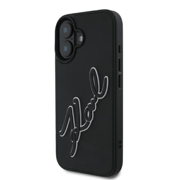 KarlLagerfeld3DRubberBicolorSignature-CaseforiPhone16(black)