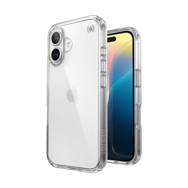 Speck Presidio Perfect-Clear - Case for iPhone 16 (Clear)