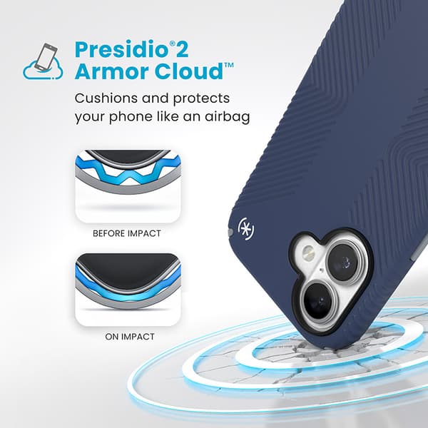 SpeckPresidio2Grip-CaseforiPhone16(CoastalBlue/DustGrey/White)