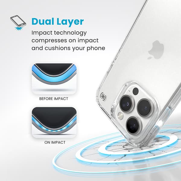 Speck Presidio Perfect-Clear - Case for iPhone 16 Pro (Clear)