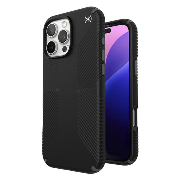 Speck Presidio2 Grip - Case for iPhone 16 Pro Max (Black / Slate Grey / White)