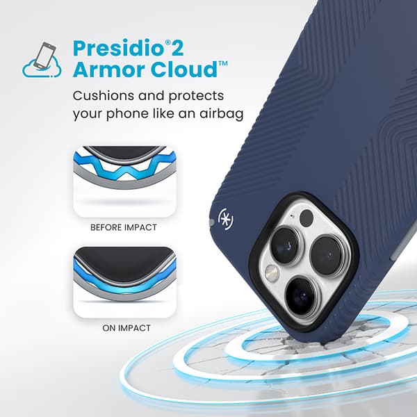SpeckPresidio2Grip-CaseforiPhone16ProMax(CoastalBlue/DustGrey/White)