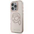 Miniatyrbillede 2 af 2: Karl Lagerfeld IML Rhinestones Karl Head - Case for iPhone 16 Pro (pink)