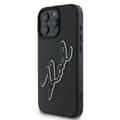 Miniatyrbild 2 av 2: Karl Lagerfeld 3D Rubber Bicolor Signature - Case for iPhone 16 Pro (black)