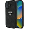 Pikkukuva 1 / 2: Guess Hot Stamp 4G Pattern Triangle Metal Logo - Case for iPhone 16 (black)