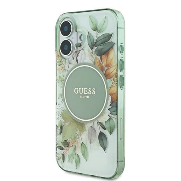 GuessIMLFlower&TonalCircleMagSafe-CaseforiPhone16(Green)