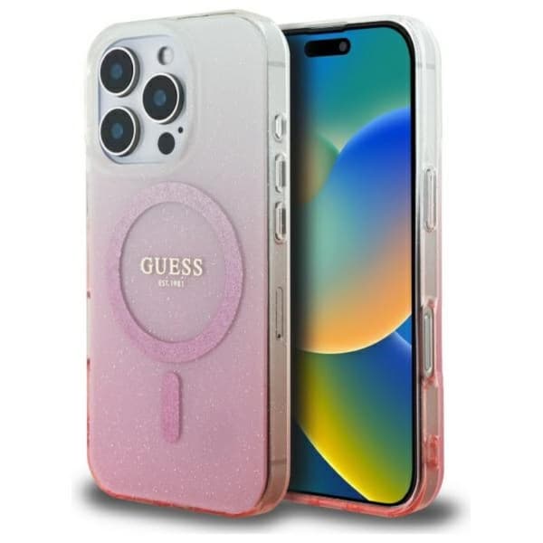GuessIMLGlitterGradientMagSafe-CaseforiPhone16ProMax(Pink)