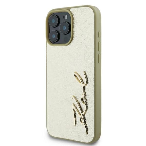 KarlLagerfeldMetalSignature-CaseforiPhone16Pro(gold)