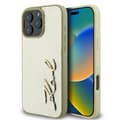 Pikkukuva 1 / 2: KarlLagerfeldMetalSignature-CaseforiPhone16Pro(gold)