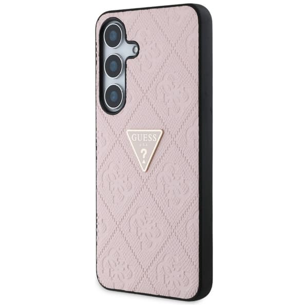 GuessHotStamp4GPatternTriangleMetalLogo-CaseforSamsungGalaxyS25(pink)