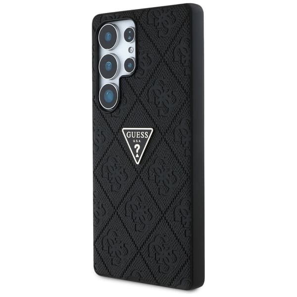 GuessHotStamp4GPatternTriangleMetalLogo-CaseforSamsungGalaxyS25Ultra(black)