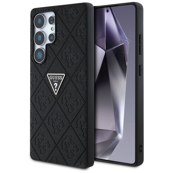 GuessHotStamp4GPatternTriangleMetalLogo-CaseforSamsungGalaxyS25Ultra(black)