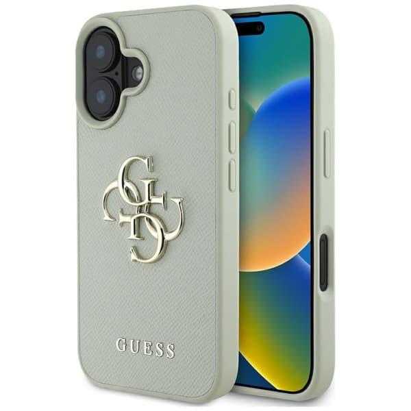 Guess Grained Big 4G Logo Small Classic Logo - Case for iPhone 16 (green)