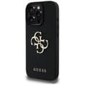 Miniatyrbillede 2 af 2: Guess Grained Big 4G Logo Small Classic Logo - Case for iPhone 16 Pro Max (black)