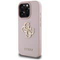 Miniatyrbild 2 av 2: Guess Grained Big 4G Logo Small Classic Logo - Case for iPhone 16 Pro Max (pink)