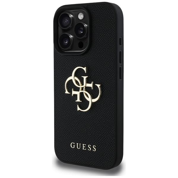 GuessGrainedBig4GLogoSmallClassicLogo-CaseforiPhone16Pro(black)