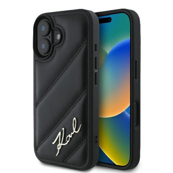 KarlLagerfeldQuiltedSignature-CaseforiPhone16Plus(black)