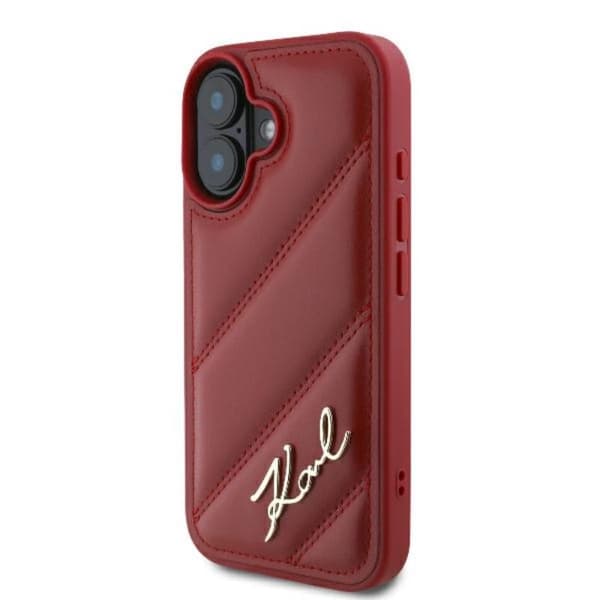 KarlLagerfeldQuiltedSignature-CaseforiPhone16(red)